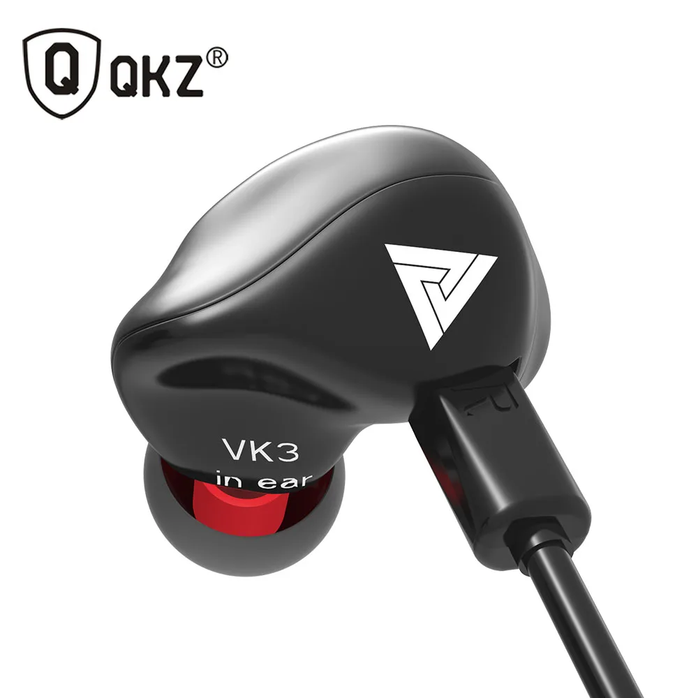 QKZ VK3 проводные наушники в ухо 3 5 мм бас стерео гарнитура с микрофоном для сотового