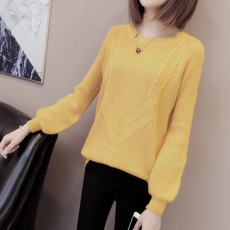 Loose Women Knitwear 2021 Spring fashion Short Candy Color Solid Knitted Pullover Sweater Autumn Round Neck DT0187 | Женская одежда