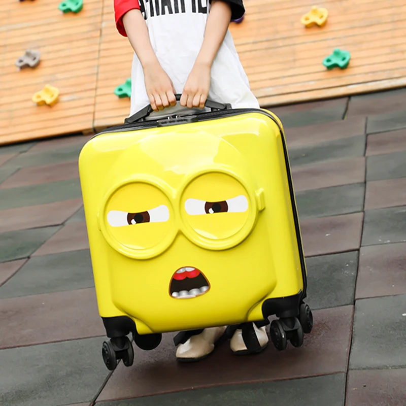 20 inch Kids Suitcase 3D Travel Luggage Children Travel Trolley Suitcase wheels Child suitcase Boy Girl Toys Rolling luggage images - 6
