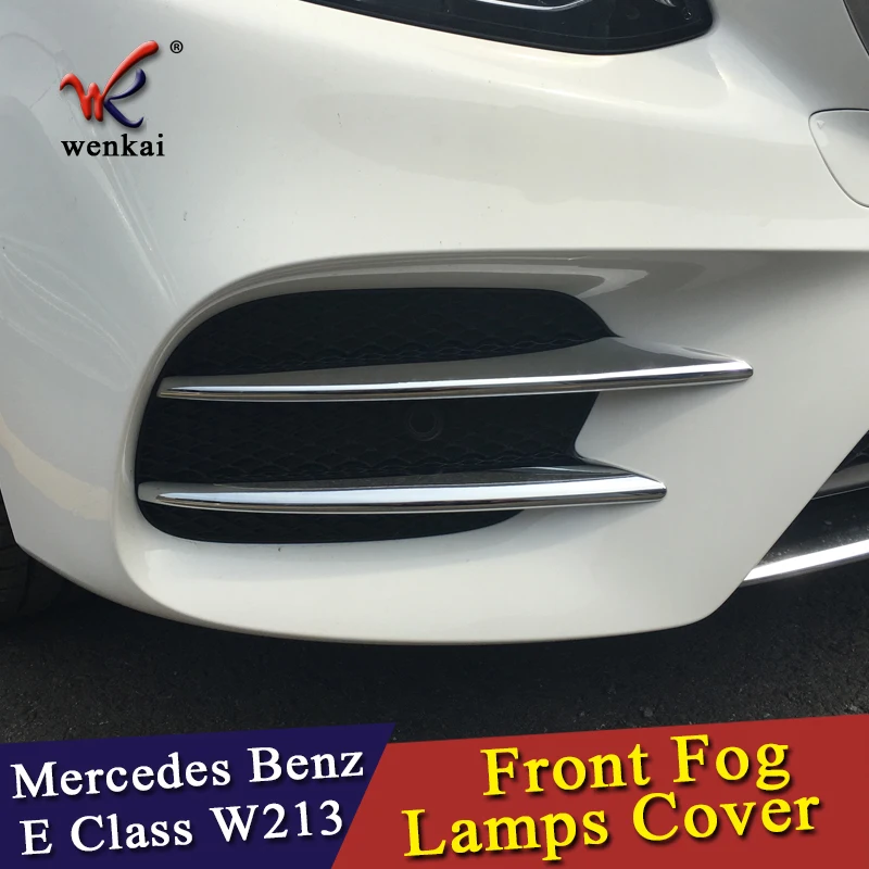 4 шт. хромированные накладки на передние противотуманные фары для Mercedes Benz E Class W213