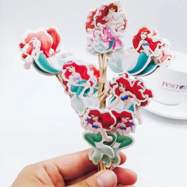 24 шт./лот Милая обертка для принцессы с русалочкой и кексом девочек Конфетная