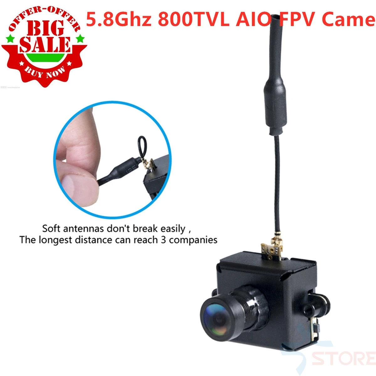 LS 01 5 8 Ghz 25mw 40CH 800TVL AIO FPV камера для RC Racing беспилотные вертолеты аксессуар|Детали и