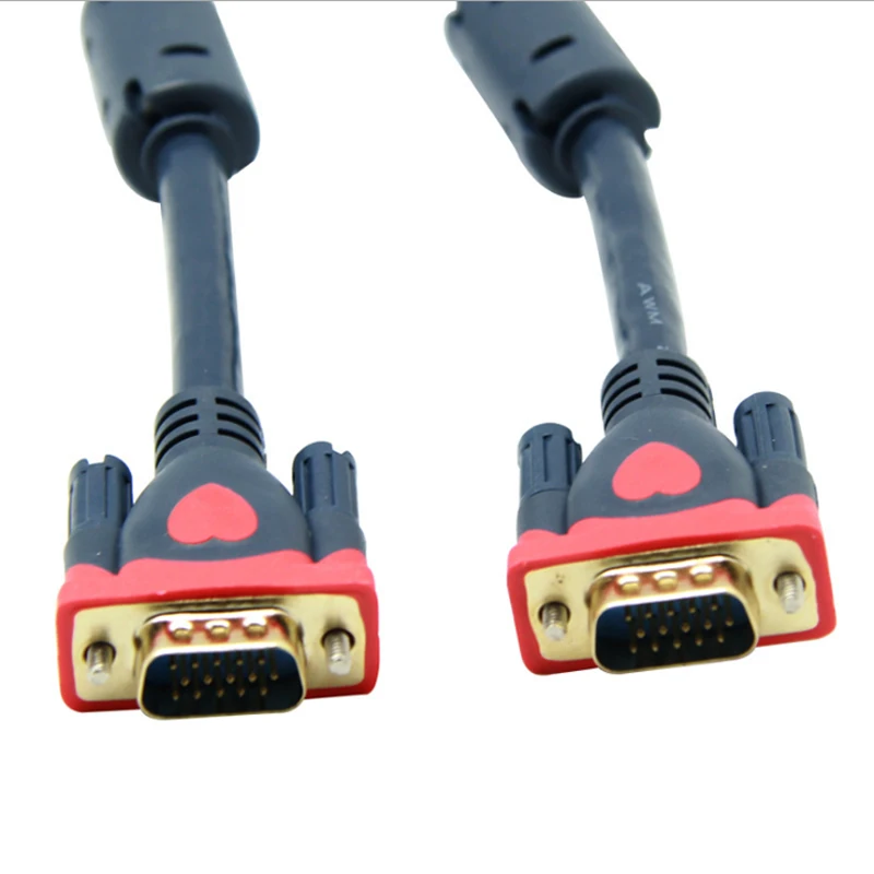 1080P VGA кабель Позолоченный разъем 1,5 м 3 м 5 м 10 м 15 м 20 м VGA к VGA кабель для компьютера проектор монитор экран