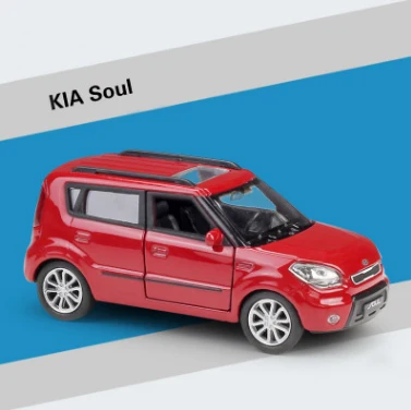 B WELLY 1:36 KIA Soul SUV литая под давлением модель автомобиля игрушка с вытягиванием для детей подарки коллекция игрушек - Цвет: B