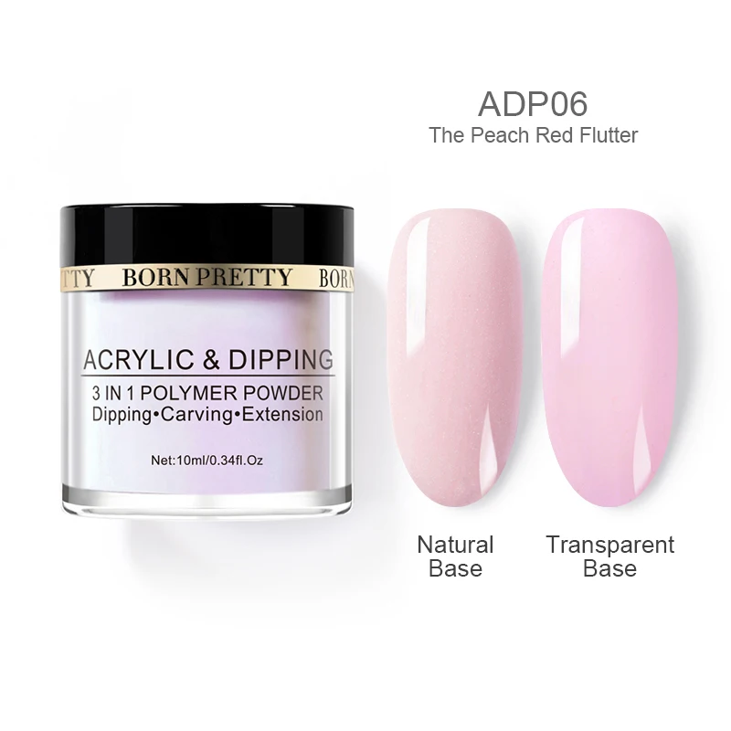 BP-ADP06 BORN PRETTY окунутые порошки для ногтей градиентный французский лак Натуральный Цвет голографический блеск без лампы для лечения ногтей украшения - Цвет: BP-ADP06