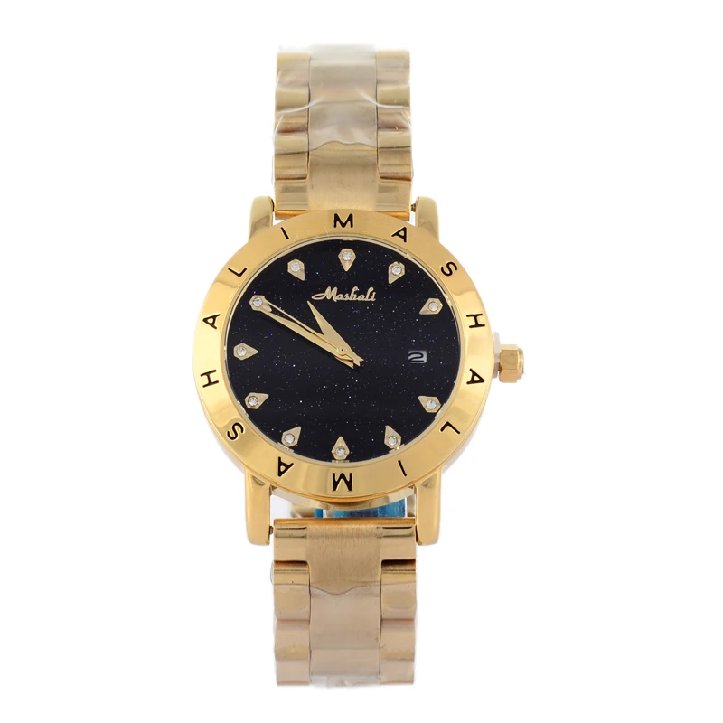 Новое поступление 2017 часы MASHALI из тяжелого металла и стали кварцевые наручные с