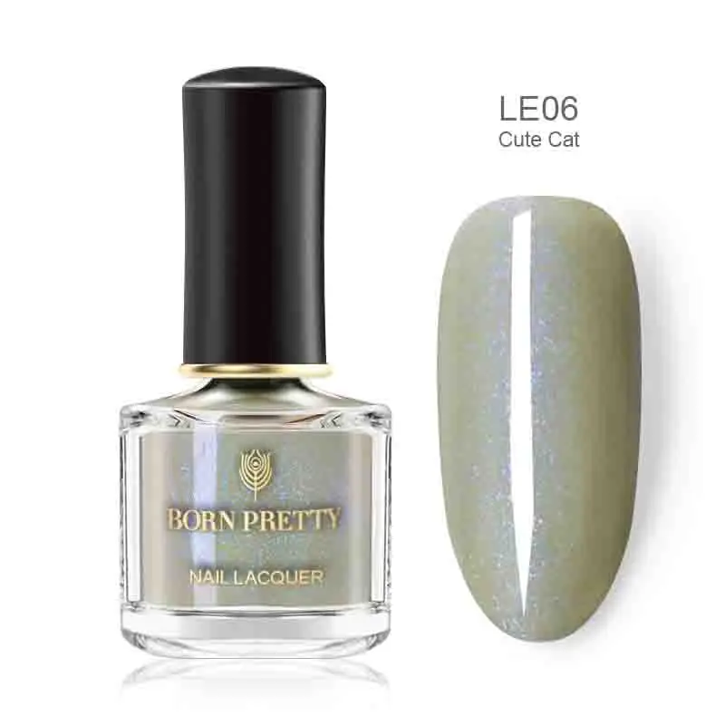 BP-LE06 Born pretty, голографическая лак для ногтей, Розовый Блестящий мерцающий лазер, лак для ногтей, цветной, сделай сам, маникюрный дизайн, 6 мл, лак для ногтей - Цвет: BP-LE06