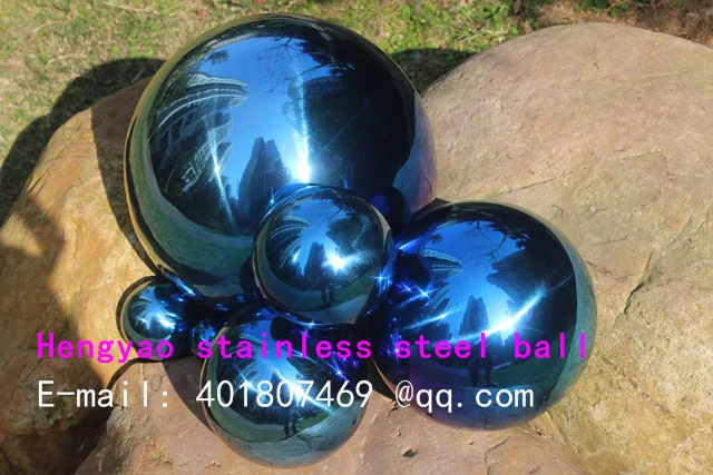 Синий шар из нержавеющей стали диаметром 80 мм полый декоративный предметы