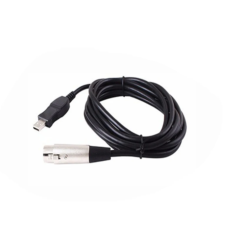 Высокое качество 3 м 9 футов USB-MIC черный микрофонный кабель USB штекер 3-контактный