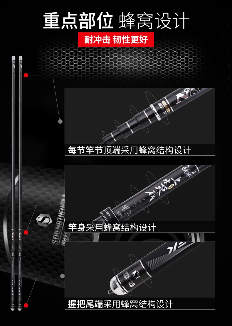 TAIGEK Honeycomb Black Diamond Superlight сверхтвердая телескопическая удочка высокого качества из углеродного волокна высокого уровня № 1 удобная
