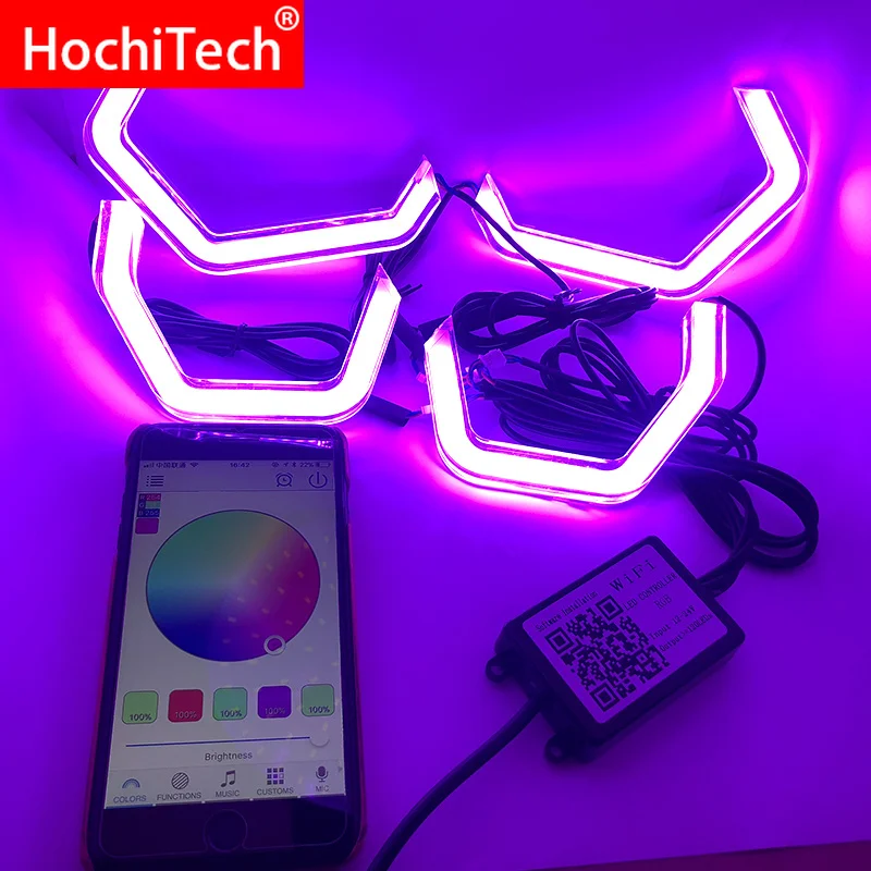 WI FI с несколькими цветами RGB Цвет M4 знаковые Стиль светодиодный хрустальный Ангел