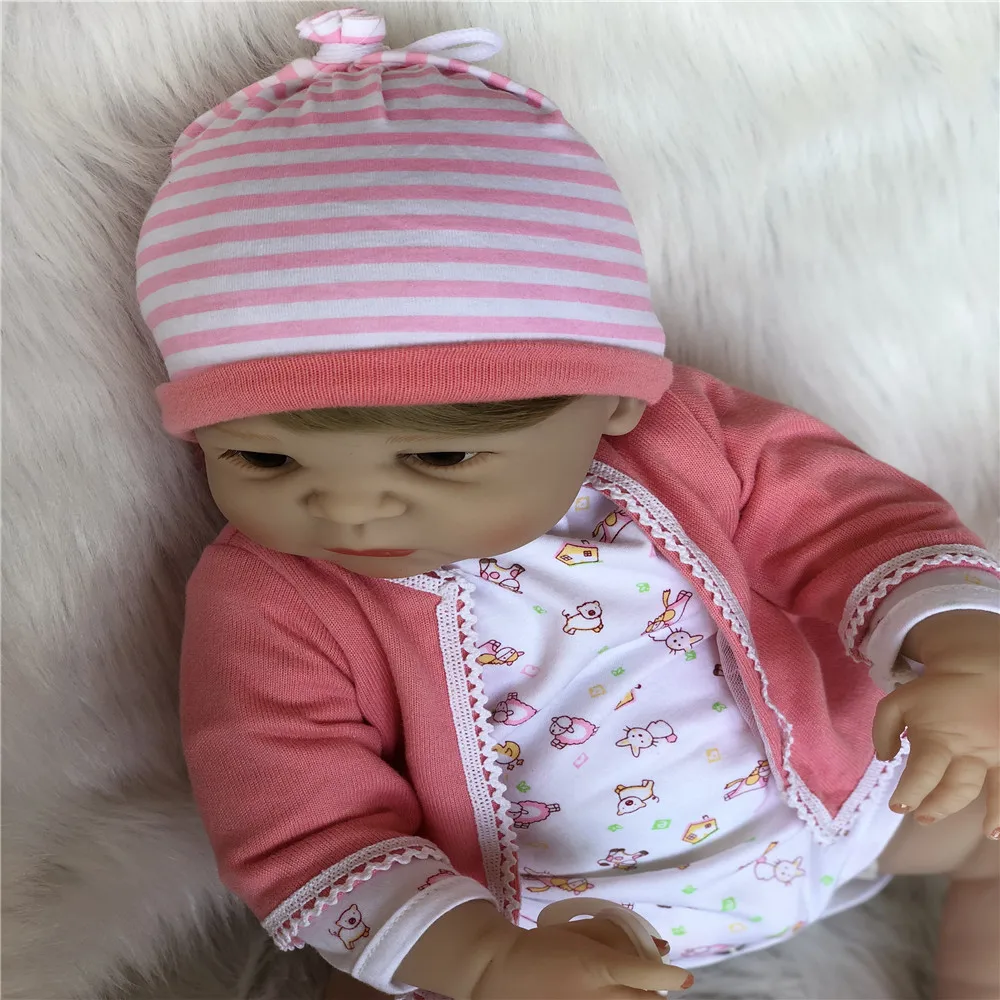 SanyDoll 22 дюйма 57 см силиконовые куклы Реборн Реалистичная кукла реборн розовый