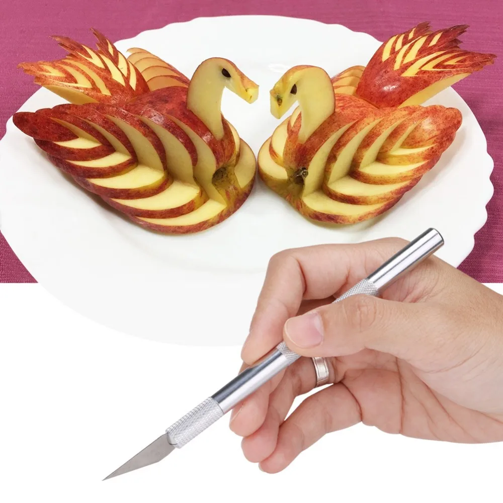 

9 Blades Non-Slip Metal Scalpel Knife Tools Kit DIY Craft Artwork Engraving Cutting Carving knives Set Model Repairing Knife