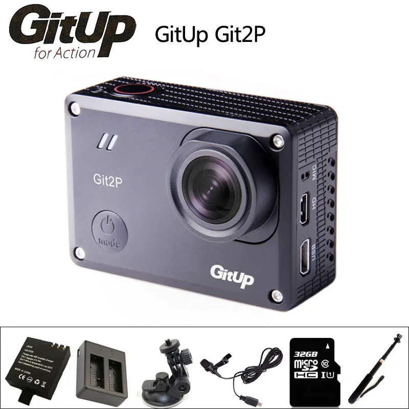Gitup Git2P Экшн-камера 2K Спортивная DV WiFi Full HD 1,5 дюймов Novatek 96660 Cam 1080P 170 градусов Водонепроницаемая видеокамера git2 p