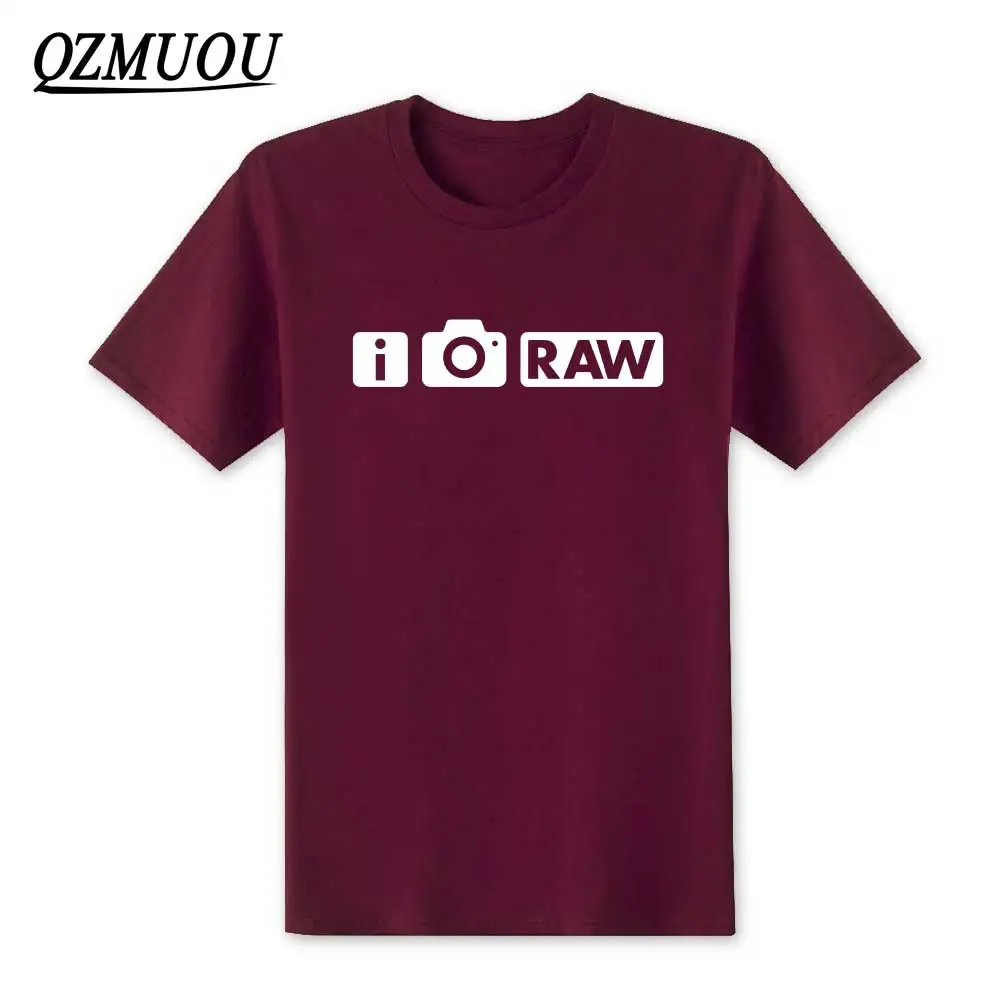 Новинка 2020 модные футболки с надписью I Shoot RAW Funny photo photographer camera летняя мужская