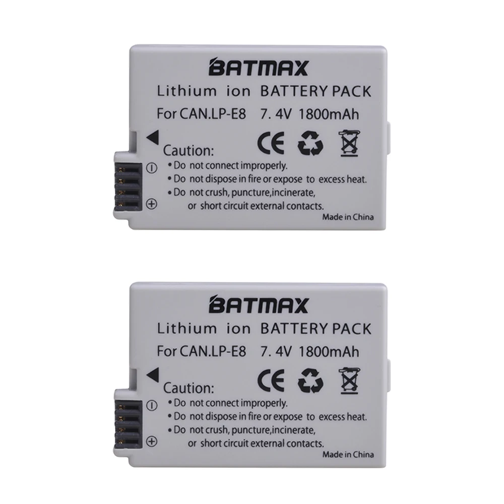 4 шт. 1800 мАч LP-E8 LP E8 LPE8 камера батарея + светодиодный встроенный USB зарядное