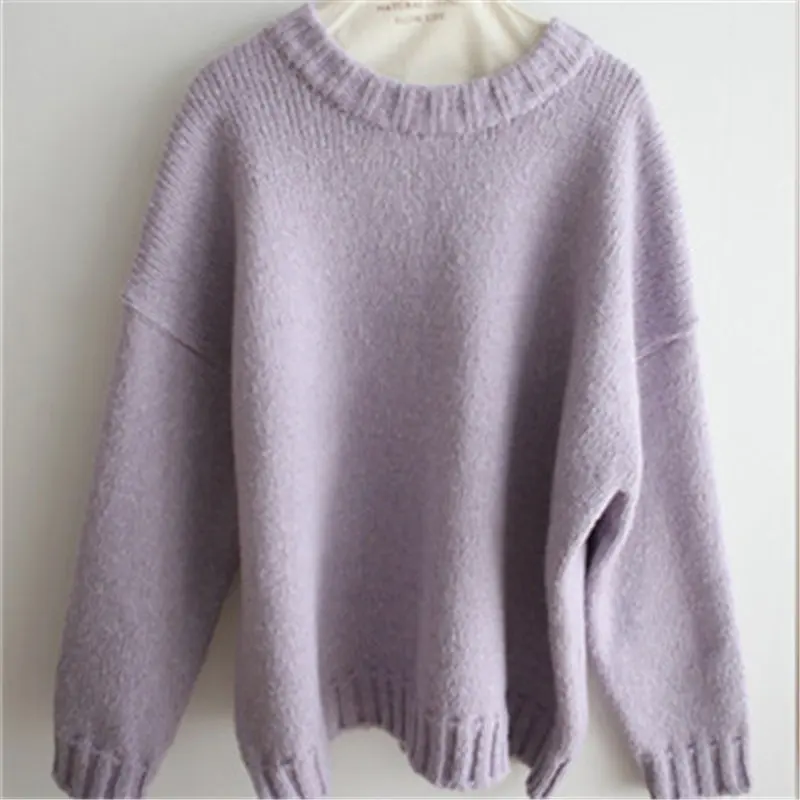 Свитер вязаный Универсальный с длинными рукавами в стиле Харадзюку 3 цвета |