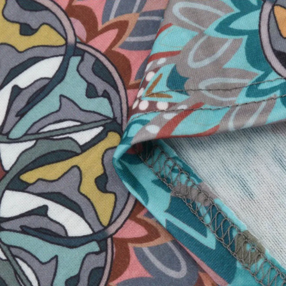 Женское короткое винтажное платье с длинным рукавом Boho Пляжное цветочным