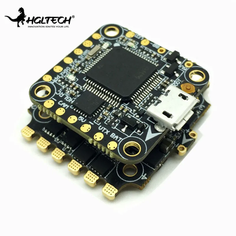 20*20 мм HGLRC XJB F438 Flytower Micro F4 Контроллер полета AIO OSD BEC & 33A 4 в 1 BLheli_S DShot600 ESC для