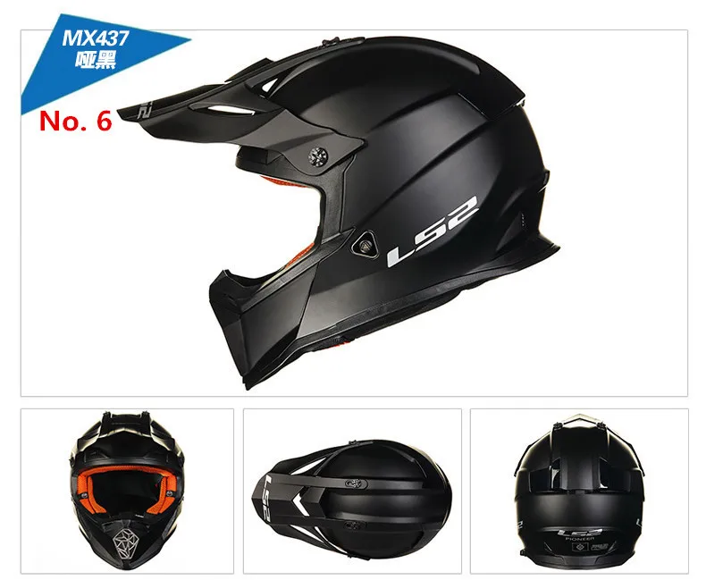 LS2 MX437 atv dirtbike cross moto rcycle шлем moto cross racing внедорожный Мото шлем, одобренный ECE capacste casco