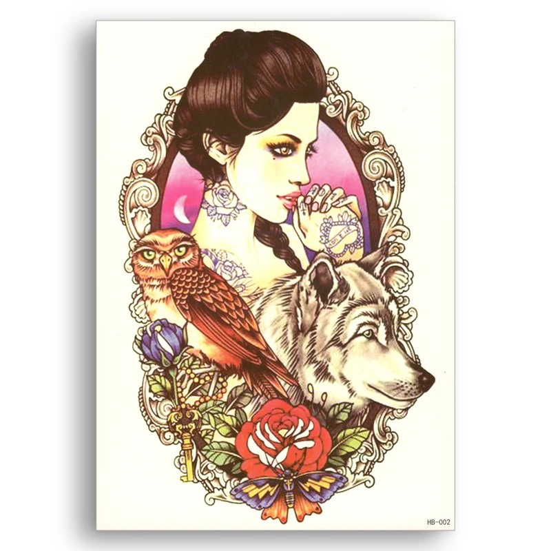 Водные Переводные поддельные татуировки Одноразовые водонепроницаемые