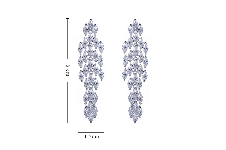 Роскошные висячие серьги GAOLA с кристаллами и фианитом AAA свадебные длинные для