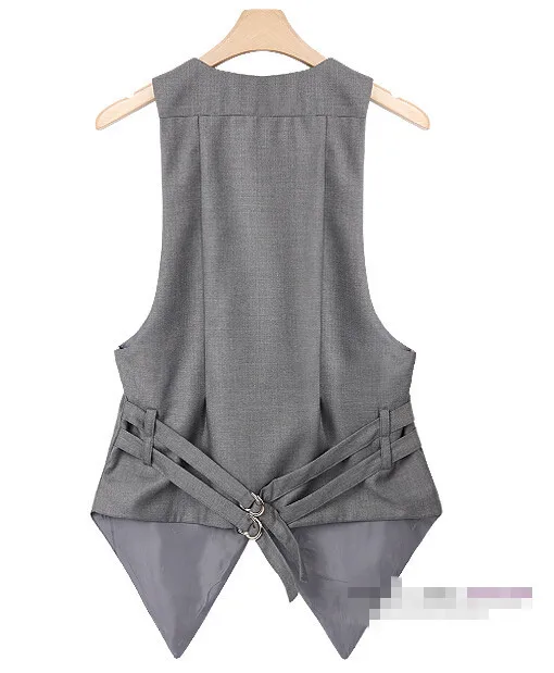 

New Spring Fashion Women All-match Vintage Formal OL Slim Vest Female Small Suit Women Coat