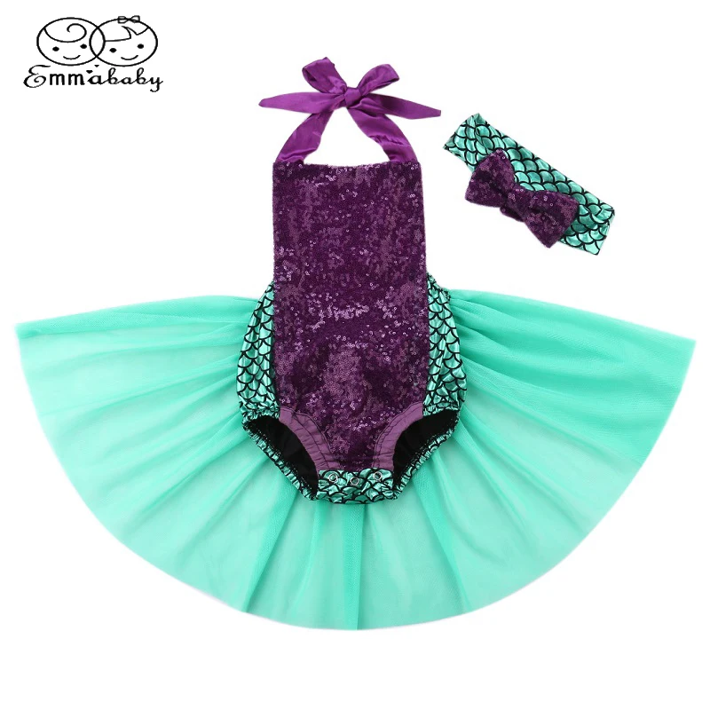 Emmababy блестящий костюм русалки для маленьких девочек|tutu romper|rompers rompersbaby costume |