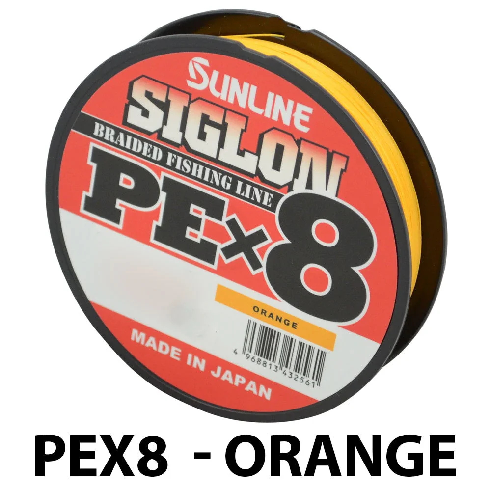 Orange Sunline Siglon PEx8 150 м зеленый/оранжевый цвет плетеная леска 165 ярдов - Цвет: Orange