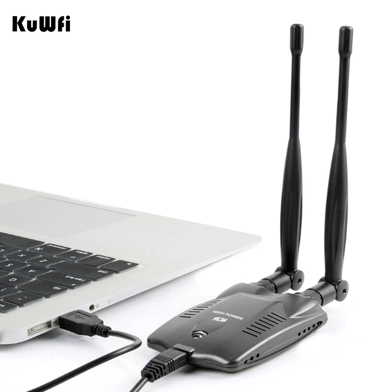 Беспроводной USB адаптер высокой мощности 150 Мбит/с двойная Wi Fi антенна приемник