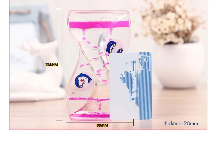 Жидкое движение Bubbler таймер с двойными вращающимися колесами сенсорная игрушка для релаксации, жидкое движение таймер песочные часы плавающий цвет