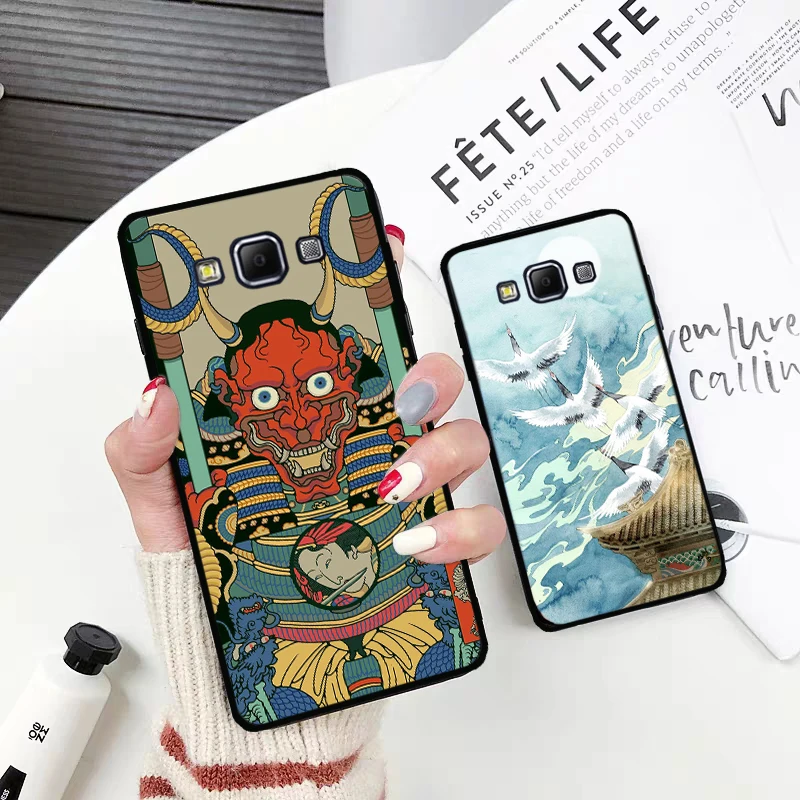Японский стиль силиконовый чехол для samsung A2 Core A3 A5 A6 плюс A7 A8 A9 A10 A30 A50 A60 A70 A10S A30S A50S A70s