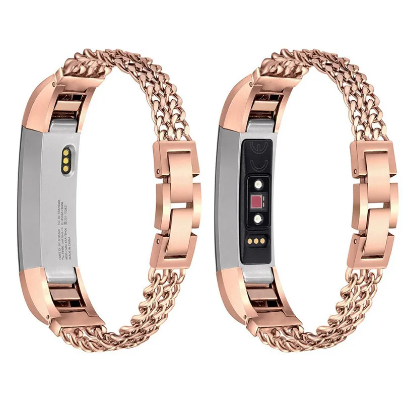 Модный джинсовый ремешок на цепочке для умных часов Fitbit Alta frontier/Классический