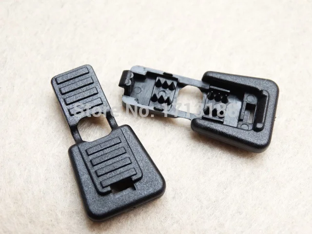 100pcs/lot Black Plastic Zipper Pull Cord Ends For Paracord &amp Tether Tip Lock/rope tail folder | Дом и сад