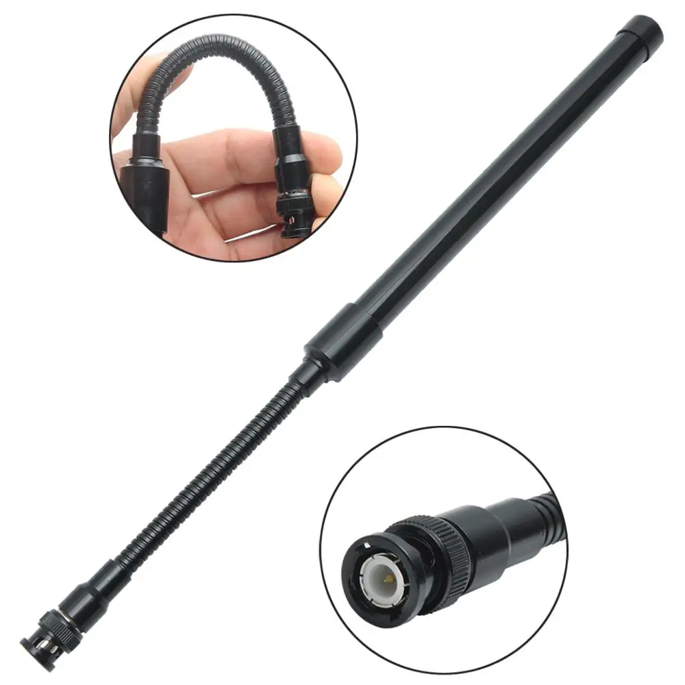 Складная армейская BNC тактическая двухдиапазонная антенна ABBREE Gooseneck CS VHF UHF для