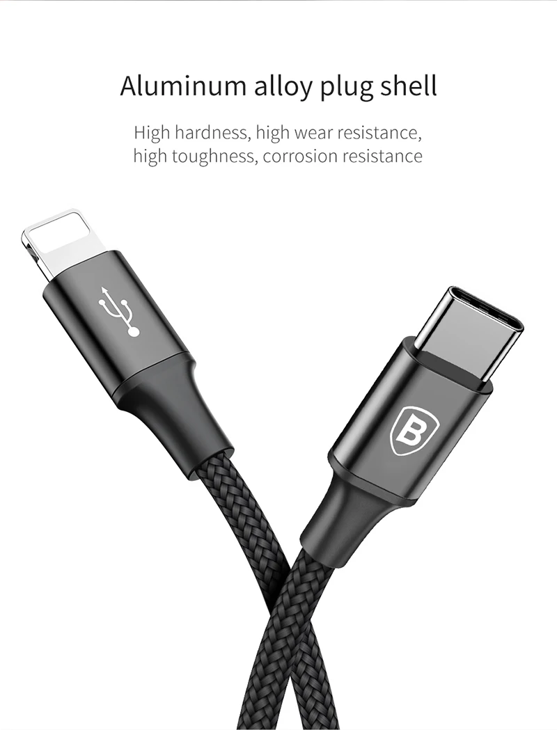 Usb-кабель Baseus 3 в 1 для iPhone X, 8, 7, 6, кабель Micro type-c для samsung S9, S8, кабель для быстрой зарядки type-c