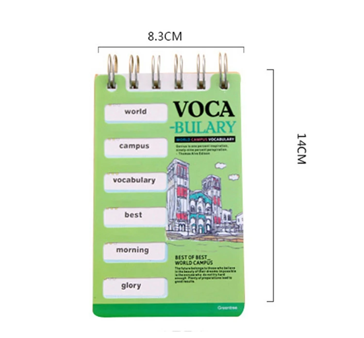 1 шт. милые Kawaii учат лексику язык тетрадь для изучения запоминания иностранных слов книга для детей подарок школьные принадлежности