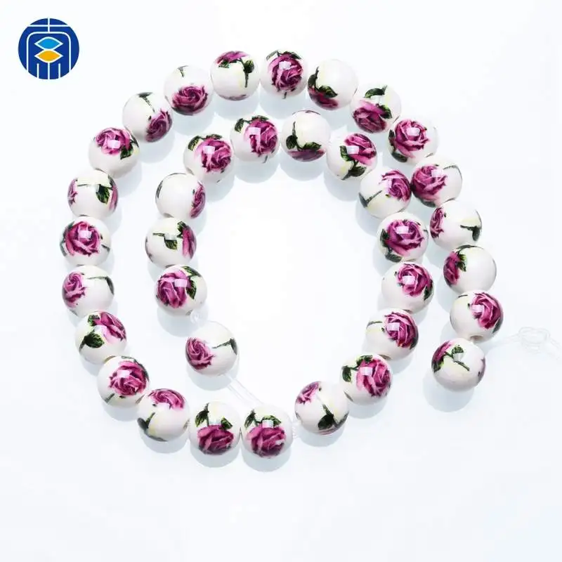PB-R-009 JuleeCrystal круглые 10 мм винтажные китайские керамические, фарфоровые шарики бусины для ожерелья браслеты Изготовление ювелирных изделий - Цвет: PB-R-009