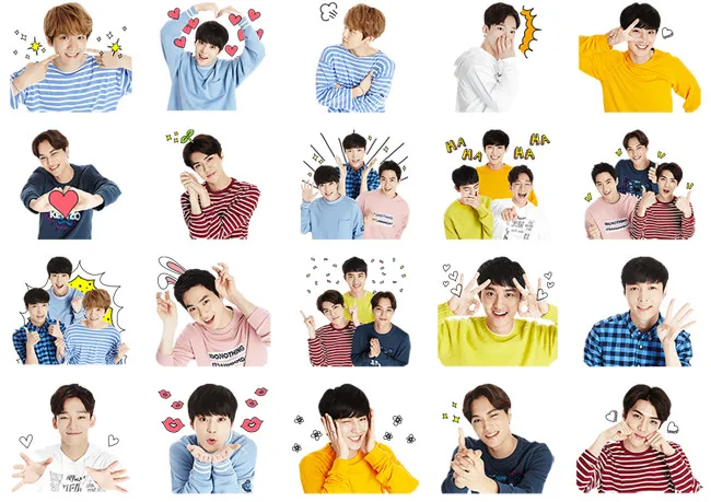20 шт. креативные милые самодельные наклейки exo Q version pretty boys для скрапбукинга