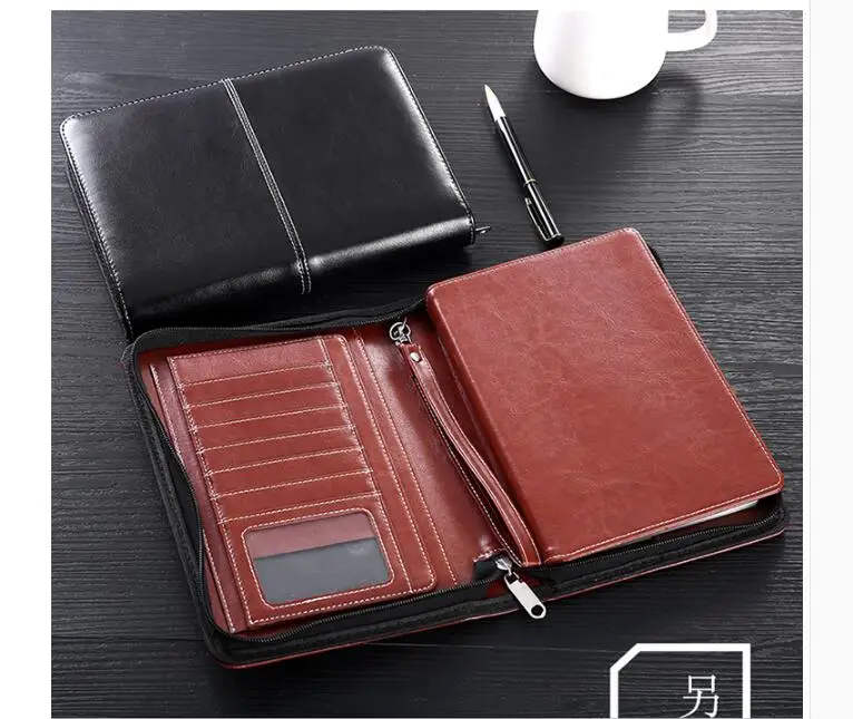 Высокий уровень бизнес путешествия padfolio A5 файл папка на молнии сумка менеджера для документов с блокнотом планировщик блокнот