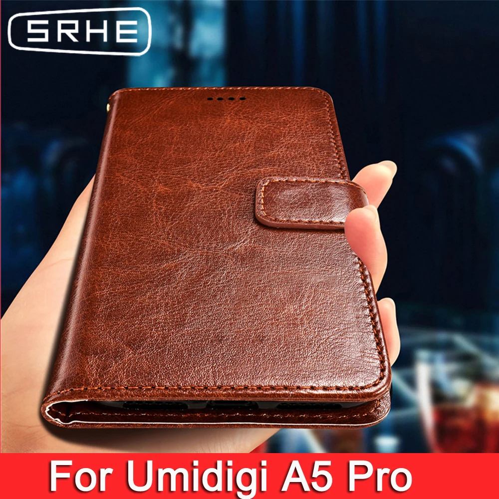 SRHE для Umidigi A5 Pro чехол с крышкой Роскошный кожаный силиконовый кошелек магнитный держатель чехол для телефона чехол для Umidigi A5 Pro A5Pro