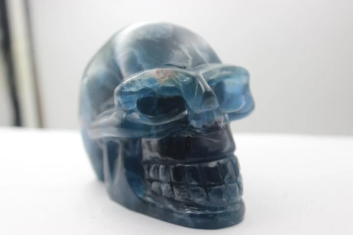 

1003 grams of natural quartz crystal blue fluorite skull to heal