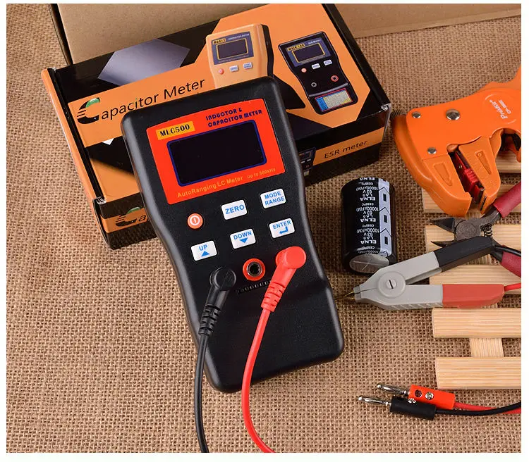 Высокоточный индуктор конденсатор измеритель 1% точность 500 кГц тест подключение