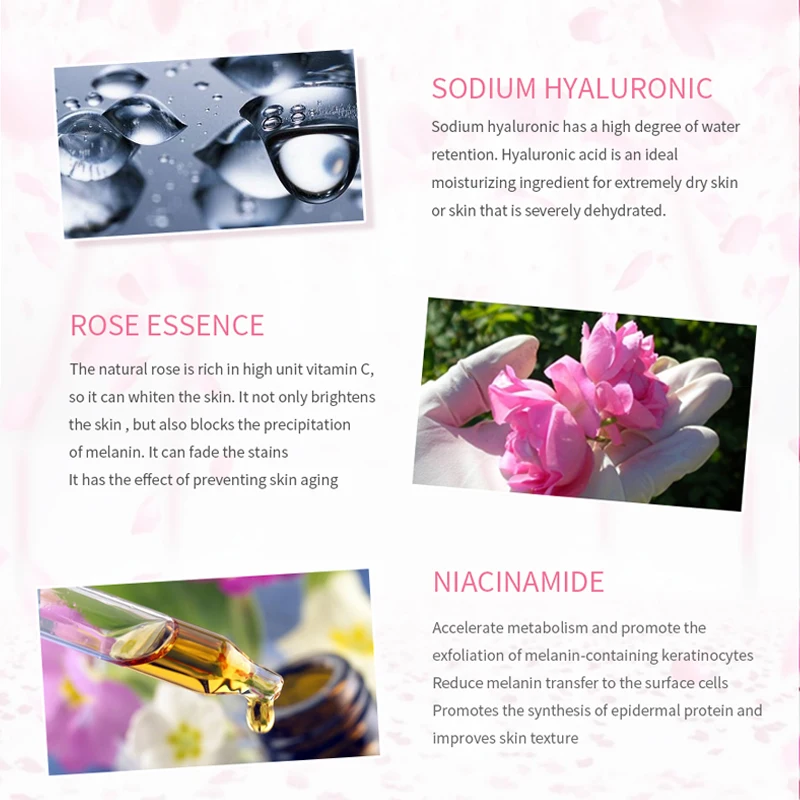 HEMEIEL Rose Essence Whitening Mask for Face Silky Moisturizing Hyaluronic Facial Skin Care Korean Treatment Cosmetics | Красота и