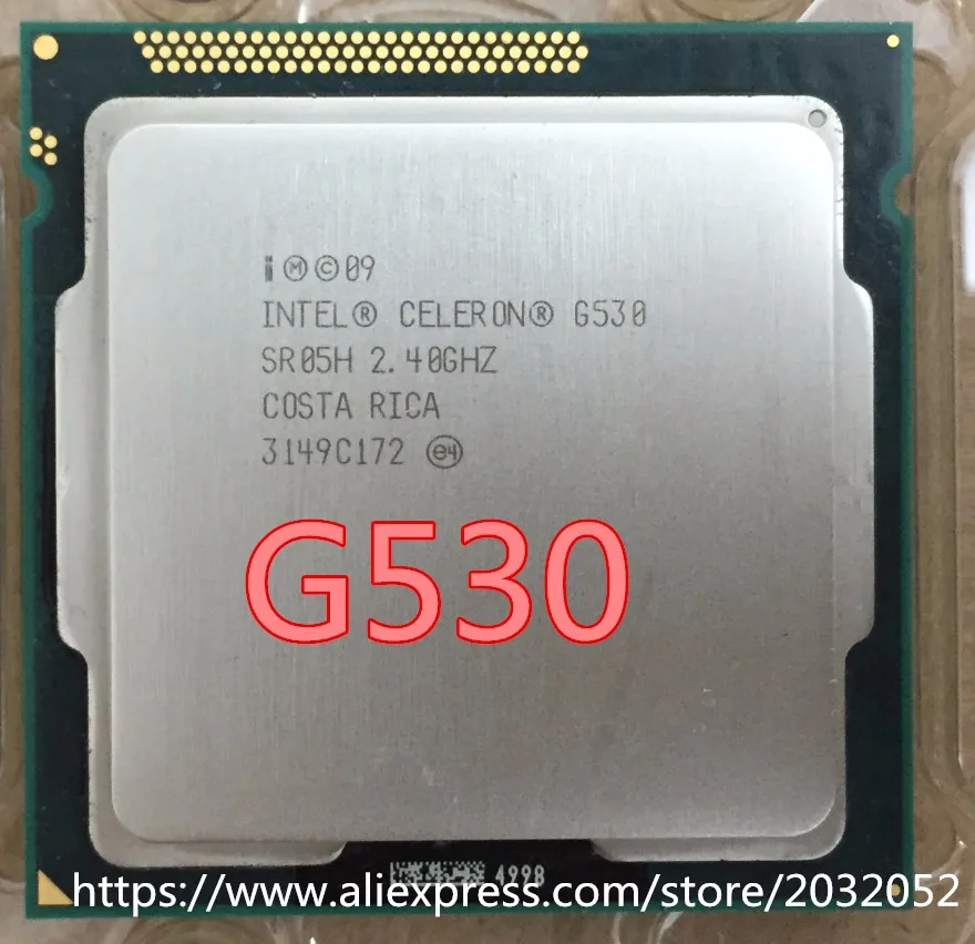 Процессор Intel Celeron G530 cpu 2 M/2,4G/65 W LGA 1155 TDP 65W для настольных ПК с разбитыми кусочками(Рабочая