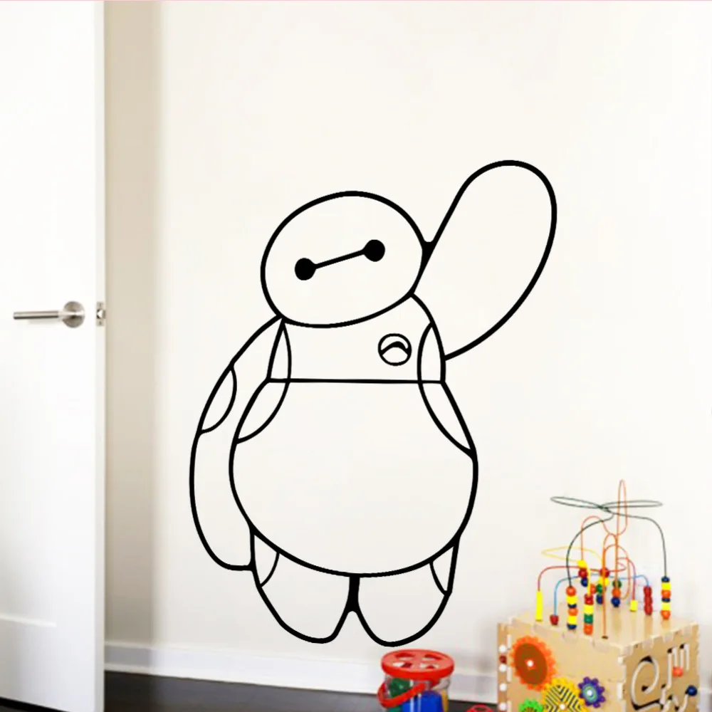 Baymax из фильма Большой Герой 6 наклеек на стену для детской комнаты детские