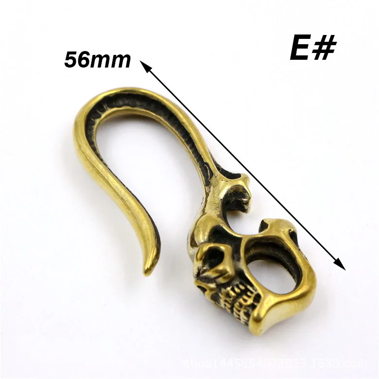 Pure Brass Decorative S Hooks Copper Chained Cloth Chain Bracelet Keychain BD017 | Дом и сад
