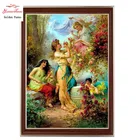 Набор для вышивки Золотой Пано, Набор для вышивки крестиком сделай сам из хлопчатобумажной нитки 14 карат, игривая Женская Вышивка крестиком