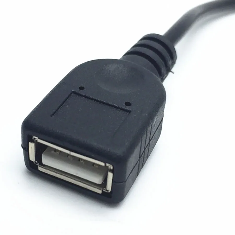 EClyxun 1 шт. USB 2 0 Женский Кабель питания 4Pin Черный зарядный разъем с 30 см провода DIY