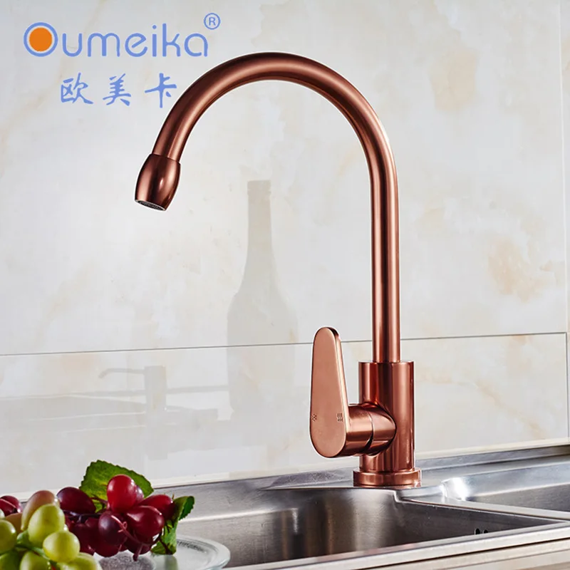 ITAS9916 розовое золото Космический алюминиевый кухонный кран для мытья овощей